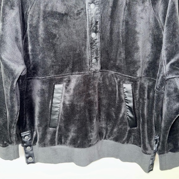 Athleta Black Recover Cozy Snap Front Fleece Pullover - Picture 7 of 12